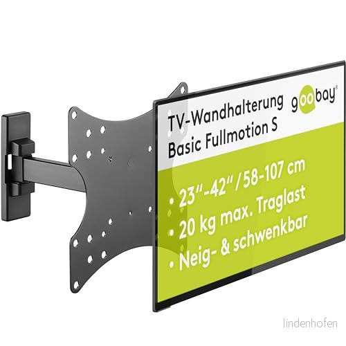 Pro Basic TV wall mount FULLMOTION (S) black 4040849497131