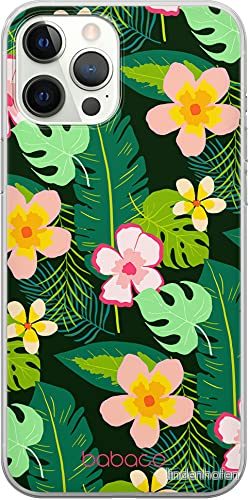 ERT GROUP mobiltelefonfodral för Apple Iphone 12 PRO MAX originalt och officiellt licensierat Babaco mönster Flowers 019 Vit anpassad till formen på mobiltelefonen, fodral tillverkad av TPU plast 5903932636055