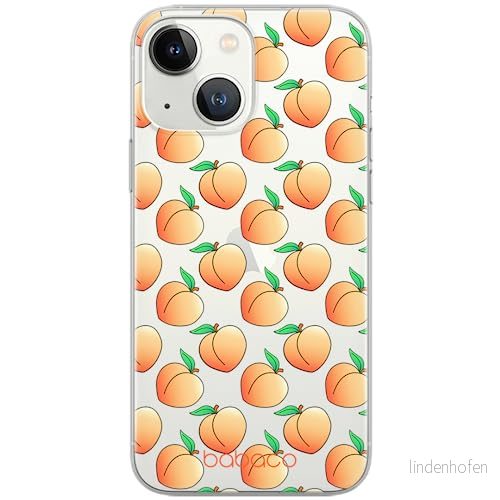 ERT GROUP mobiltelefonfodral för Apple Iphone 13 originalt och officiellt licensierat Babaco mönster Peaches 001 optimalt anpassad till formen på mobiltelefonen, gedeeltelijk transparant 5903932835038