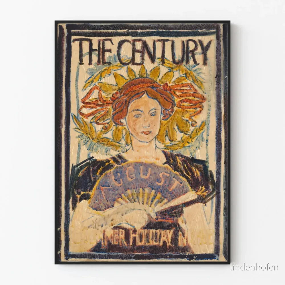 Vintageposter The Century August - Retro väggdekoration