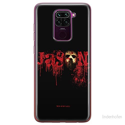 ERT GROUP mobiltelefonfodral för Xiaomi REDMI NOTE 9 originalt och officiellt licensierat Horror mönster Friday the 13th 001 anpassad till formen på mobiltelefonen, fodral tillverkad av TPU plast 5905511096052