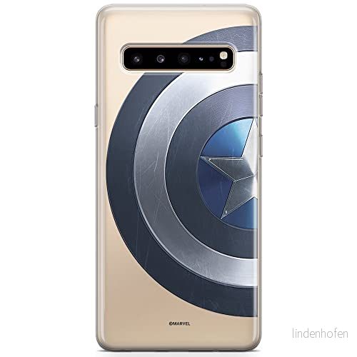 ERT GROUP Mobiltelefonskal för Samsung S10 5G original och officiellt licensierat Marvel mönster Captain America 006 optimalt anpassat till mobiltelefonens form, delvis transparent 5904805500510