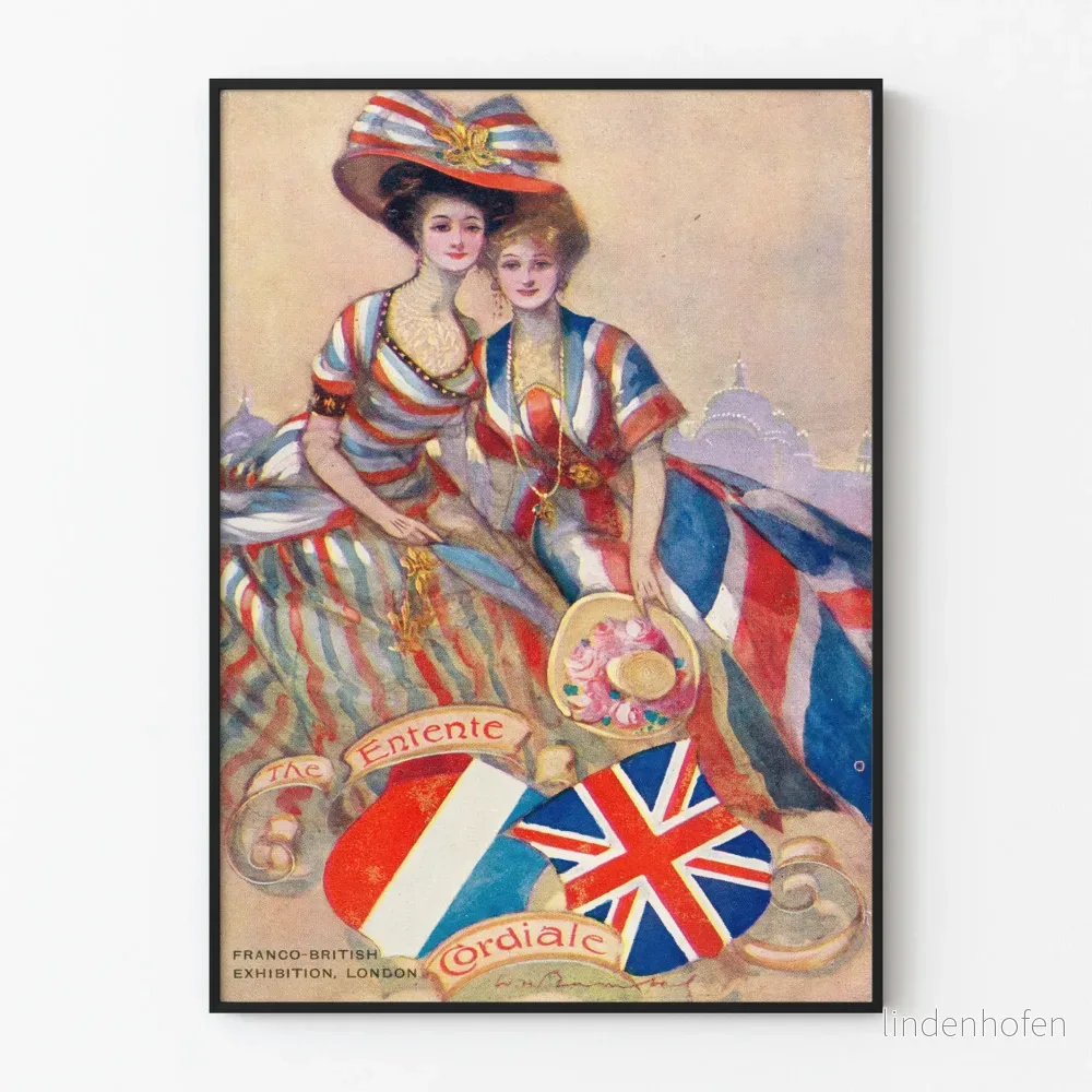 Vintageposter för Franco-Brittiska utställningen i London