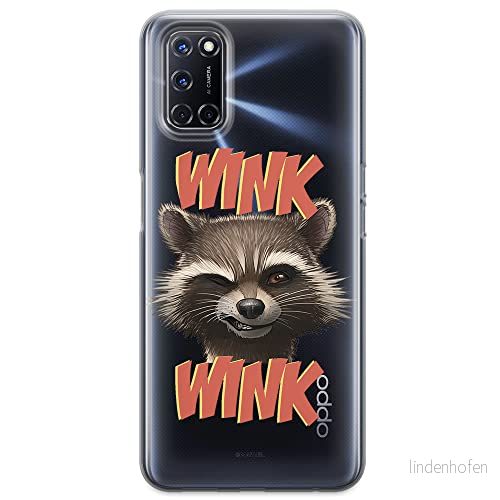 ERT GROUP mobiltelefonfodral för Oppo A92/ A72/ A52 originalt och officiellt licensierat Marvel mönster Rocket 003 optimalt anpassad till formen på mobiltelefonen, gedeeltelijk transparant 5903040201954