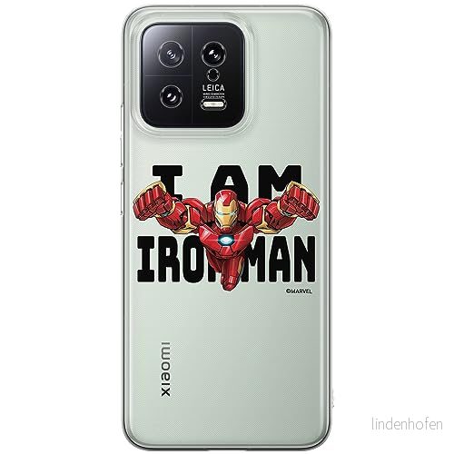 ERT GROUP mobiltelefonfodral för Xiaomi 13 originalt och officiellt licensierat Marvel mönster Iron Man 028 optimalt anpassad till formen på mobiltelefonen, gedeeltelijk transparant 5905511904647
