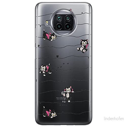 ERT GROUP mobiltelefonfodral för Xiaomi MI 10T LITE/REDMI NOTE 9 PRO 5G originalt och officiellt licensierat Disney mönster Cat Figaro 001, gedeeltelijk transparant 5903537151434