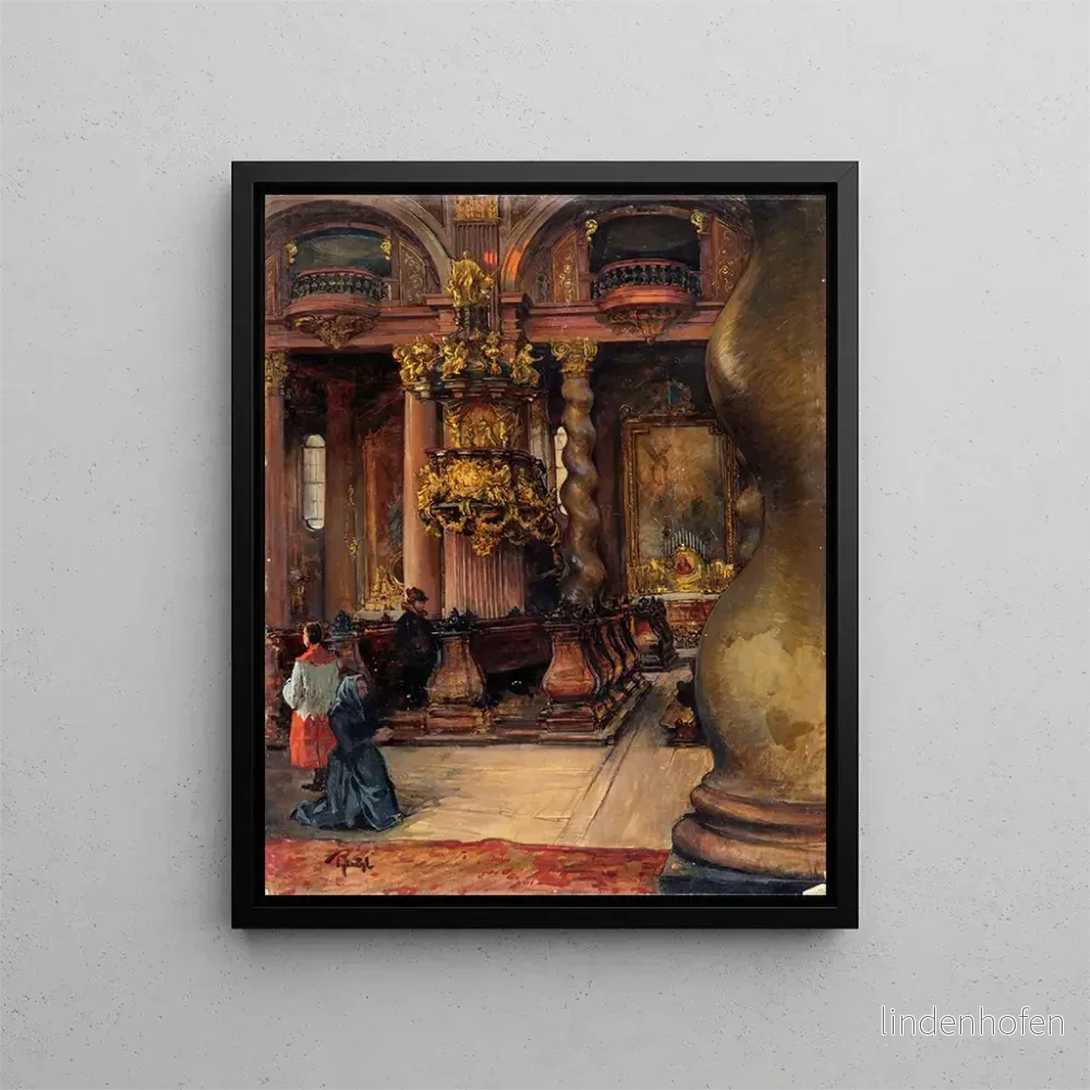 L’intérieur de l’église universitaire de Vienne – Alfred Edler von Pflügl | Konsttryck L’intérieur de l’église universitaire de Vienne – Alfred Edler von Pflügl | Konsttryck