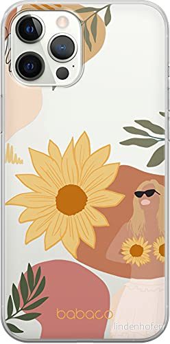 ERT GROUP mobiltelefonfodral för Apple Iphone 12 PRO MAX originalt och officiellt licensierat Babaco mönster Flowers 015 Vit optimalt anpassad till formen på mobiltelefonen, gedeeltelijk transparant 5903932621150
