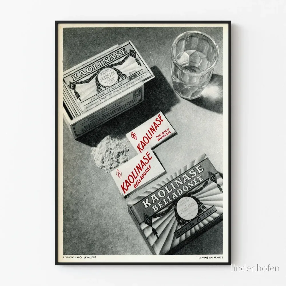 Vintageposter för Kaolinase för retro väggdekoration