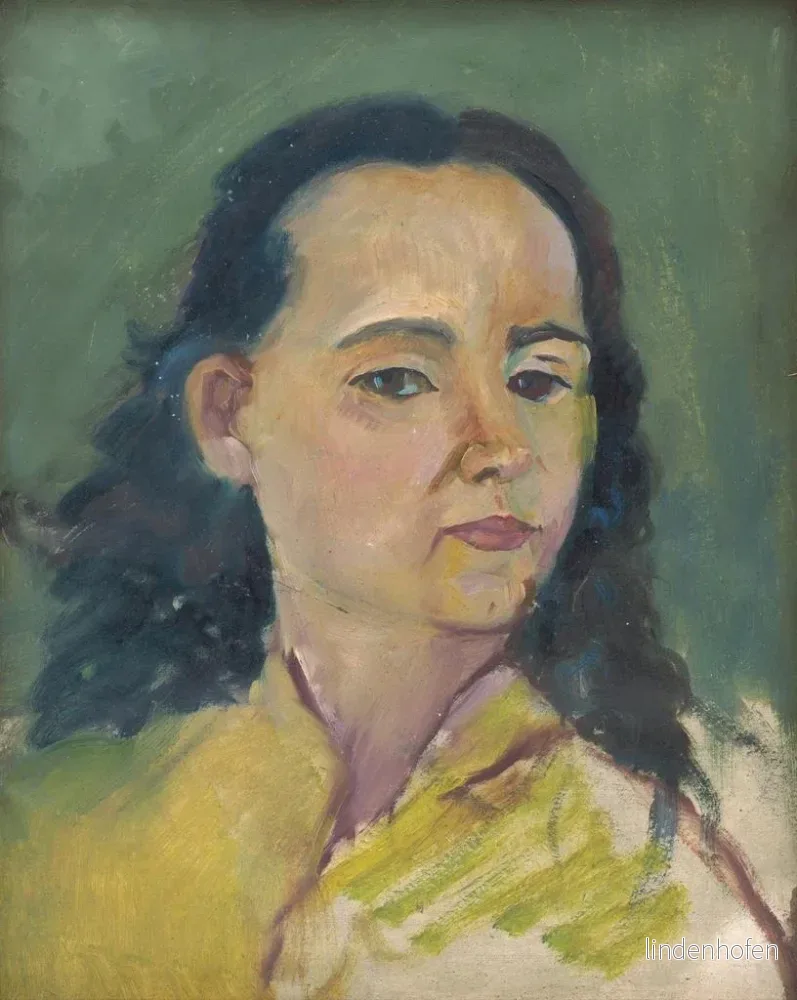 Målning Portrait d'une femme - Arnold Peter Weisz-Kubínčan | Konsttryck - Bild 2