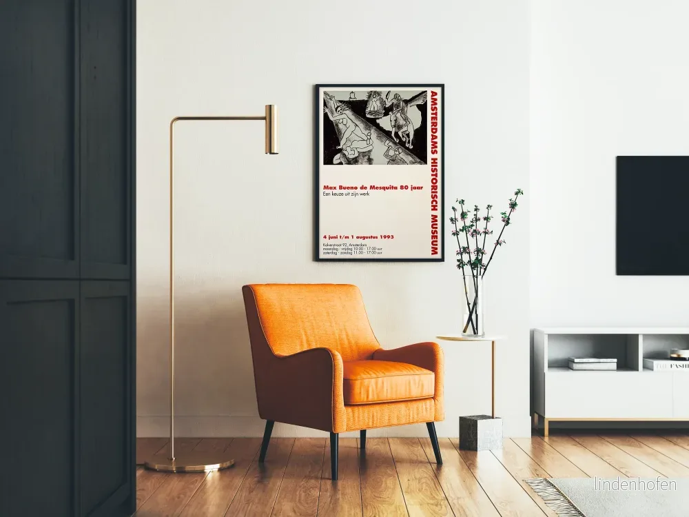 Posters Max Bueno de Mesquita 80 år - Utställning Amsterdam Historisch Museum 1993 - Bild 2