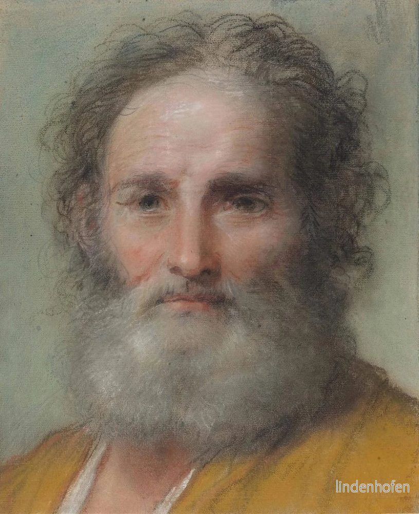 Målning Tête d'homme barbu - Benedetto Luti | Konsttryck - Bild 2