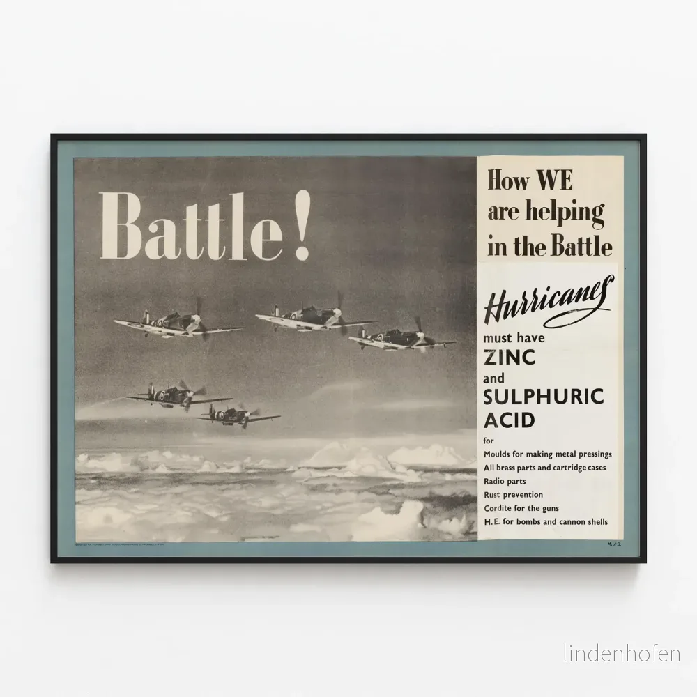 Poster Battle - Stridsflygplan i flyg för väggdekoration