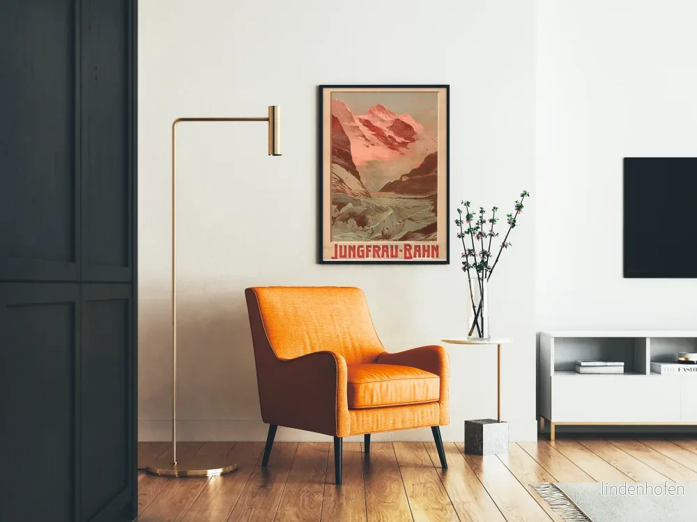 Vintageposter Jungfrau-Bahn schweiziska bergen - Bild 2