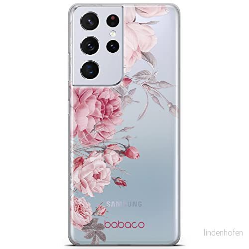 ERT GROUP mobiltelefonfodral för Samsung S21 ULTRA originalt och officiellt licensierat Babaco mönster Flowers 059 optimalt anpassad till formen på mobiltelefonen, gedeeltelijk transparant 5905131373373