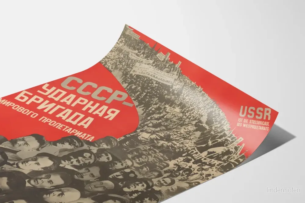 Vintage sovjetisk poster av USRR och den globala proletariatet - Bild 3