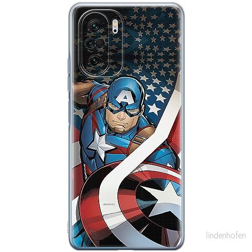 ERT GROUP mobiltelefonfodral för Xiaomi MI 11i/ REDMI K40/K40 PRO/POCO F3/ F3 PRO originalt och officiellt licensierat Marvel mönster Capitan America 004, fodral tillverkad av TPU plast 5905511894207