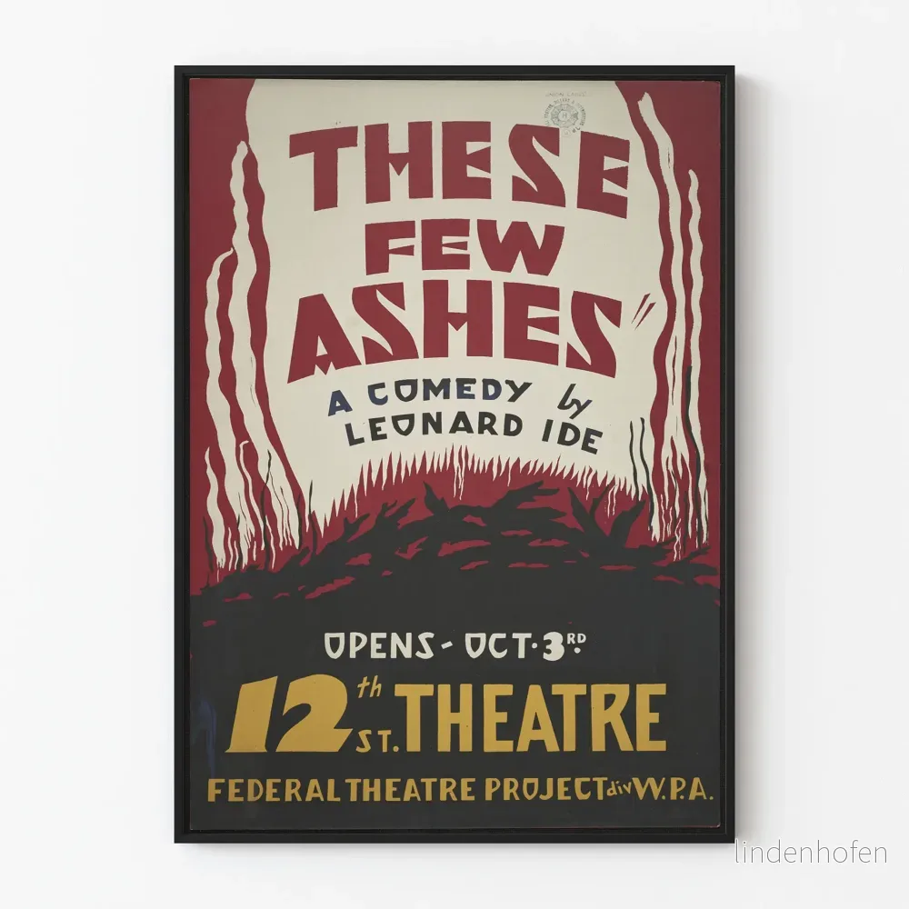 Vintageaffisch Teater These Few Ashes - Konstnärlig Väggdekoration