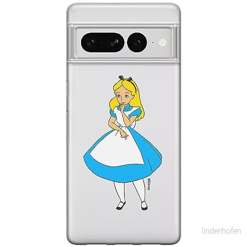 ERT GROUP mobiltelefonfodral för Google PIXEL 7 PRO originalt och officiellt licensierat Disney mönster Alice 010 optimalt anpassad till formen på mobiltelefonen, gedeeltelijk transparant 5905795171315