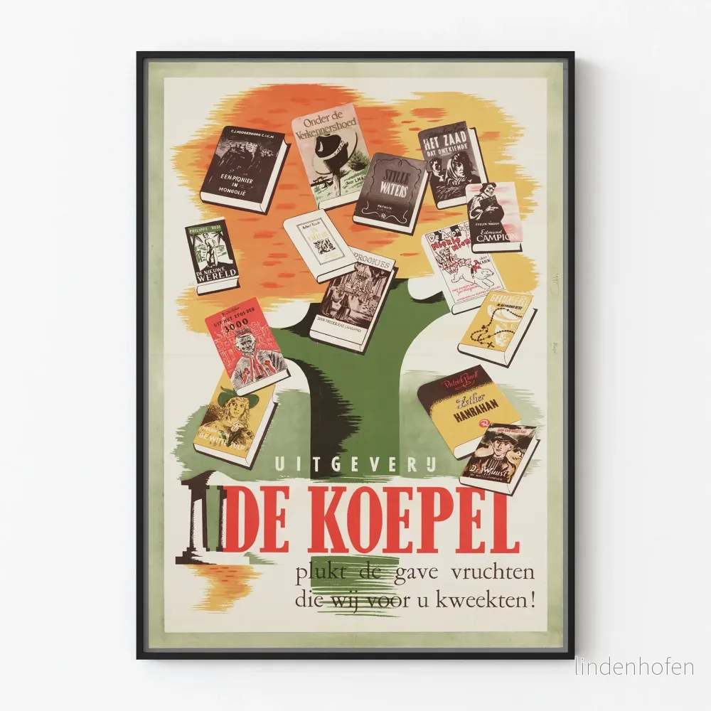 Vintageposter De Koepel - Illustrerad litterär samling