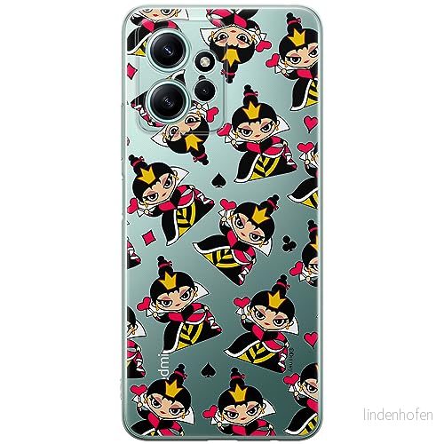 ERT GROUP mobiltelefonfodral för Xiaomi REDMI NOTE 12 4G originalt och officiellt licensierat Disney mönster Queen of Hearts 002 anpassad till formen på mobiltelefonen, gedeeltelijk transparant 5905511947583