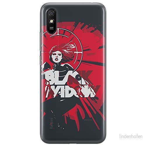 ERT GROUP mobiltelefonfodral för Xiaomi REDMI 9A originalt och officiellt licensierat Marvel mönster Black Widow 005 optimalt anpassad till formen på mobiltelefonen, fodral tillverkad av TPU plast 5903040297506
