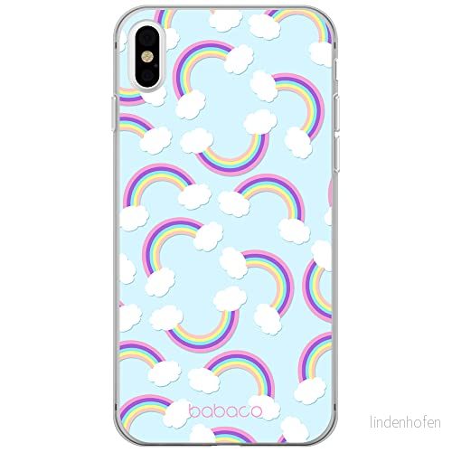 ERT GROUP mobiltelefonfodral för Apple Iphone X/XS originalt och officiellt licensierat Babaco mönster Rainbow 002 Vit optimalt anpassad till formen på mobiltelefonen, fodral tillverkad av TPU plast 5904805418020