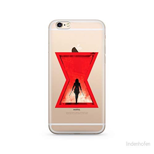 ERT GROUP mobiltelefonfodral för Apple Iphone 6/6S originalt och officiellt licensierat Marvel mönster Black Widow 009 Vit optimalt anpassad till formen på mobiltelefonen, gedeeltelijk transparant 5903537663968