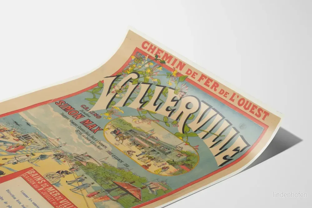 Vintageposter Villerville Casino Simon Max - Retro konst väggdekoration - Bild 3