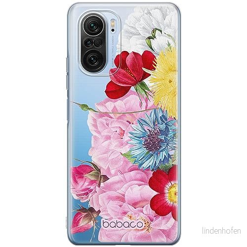 ERT GROUP mobiltelefonfodral för Xiaomi MI 11i/ REDMI K40/K40 PRO/POCO F3/ F3 PRO originalt och officiellt licensierat Babaco mönster Flowers 056, gedeeltelijk transparant 5905511889258