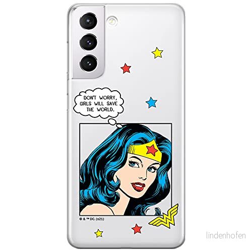 ERT GROUP mobiltelefonfodral för Samsung S21 PLUS originalt och officiellt licensierat DC mönster Wonder Woman 028 optimalt anpassad till formen på mobiltelefonen, gedeeltelijk transparant 5903932943962