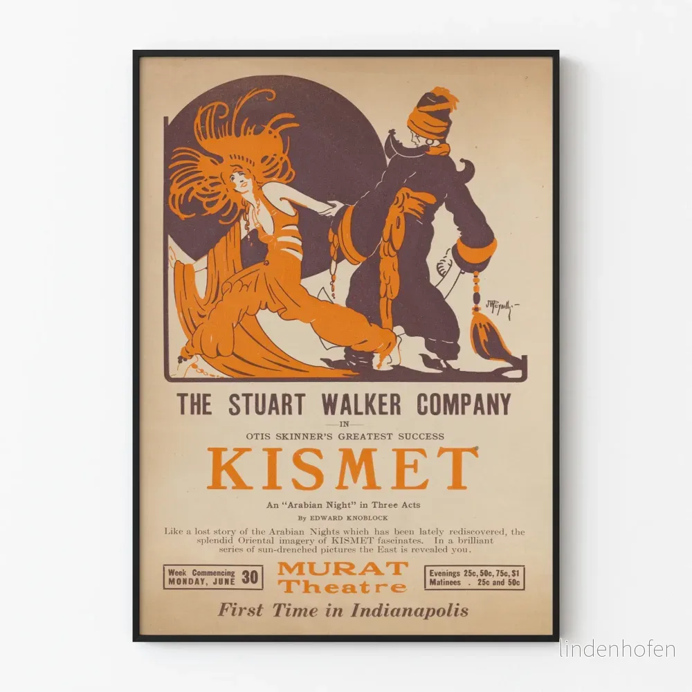 Vintageposter Kismet - Orientaliskt väggdekoration