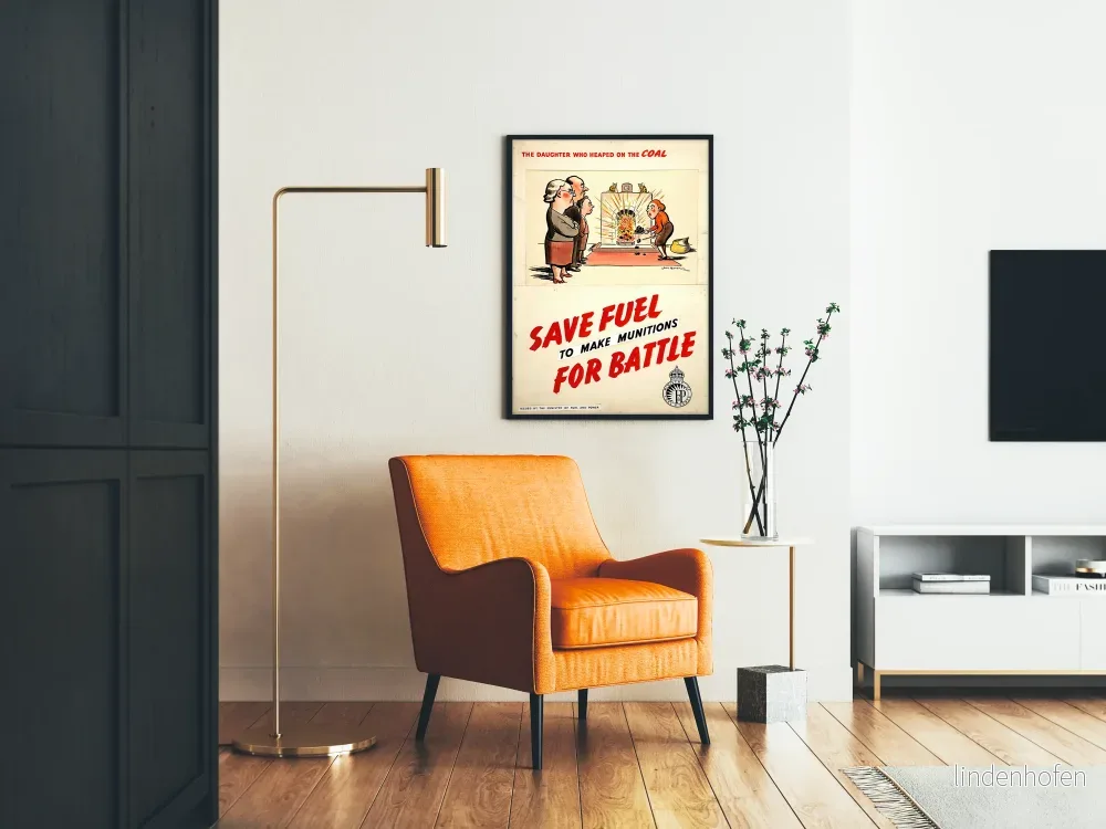 Vintageposter Spara bränsle för kriget - Bild 2