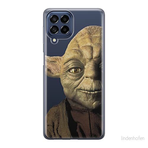 ERT GROUP mobiltelefonfodral för Samsung M53 5G originalt och officiellt licensierat Star Wars mönster Yoda 004 optimalt anpassad till formen på mobiltelefonen, gedeeltelijk transparant 5905511395148