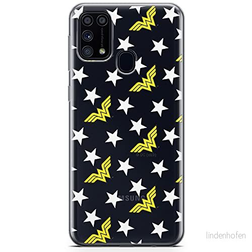 ERT GROUP mobiltelefonfodral för Samsung M31 originalt och officiellt licensierat DC mönster Wonder Woman 007 optimalt anpassad till formen på mobiltelefonen, gedeeltelijk transparant 5904805478383