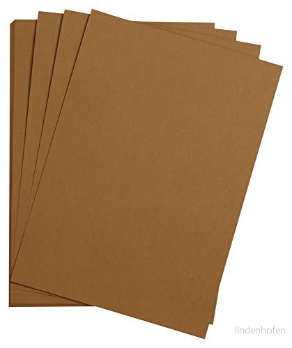 Clairefontaine 975374C förpackning med 25 pysselkartonger Maya, 185 g, DIN A3, 29,7 x 42 cm, 1 pack, brun 3329689753746
