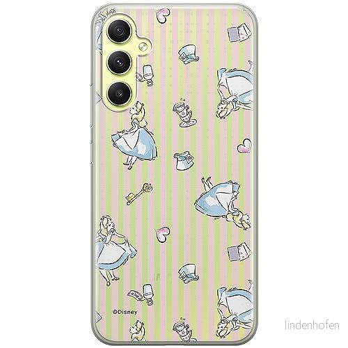 ERT GROUP mobiltelefonfodral för Samsung A34 5G originalt och officiellt licensierat Disney mönster Alice 001 optimalt anpassad till formen på mobiltelefonen, gedeeltelijk transparant 5905511775544