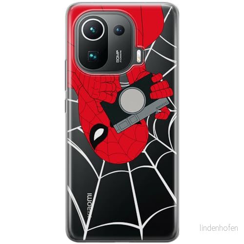 ERT GROUP mobiltelefonfodral för Xiaomi MI 11 PRO originalt och officiellt licensierat Marvel mönster Spider Man 027 optimalt anpassad till formen på mobiltelefonen, gedeeltelijk transparant 5905795003777