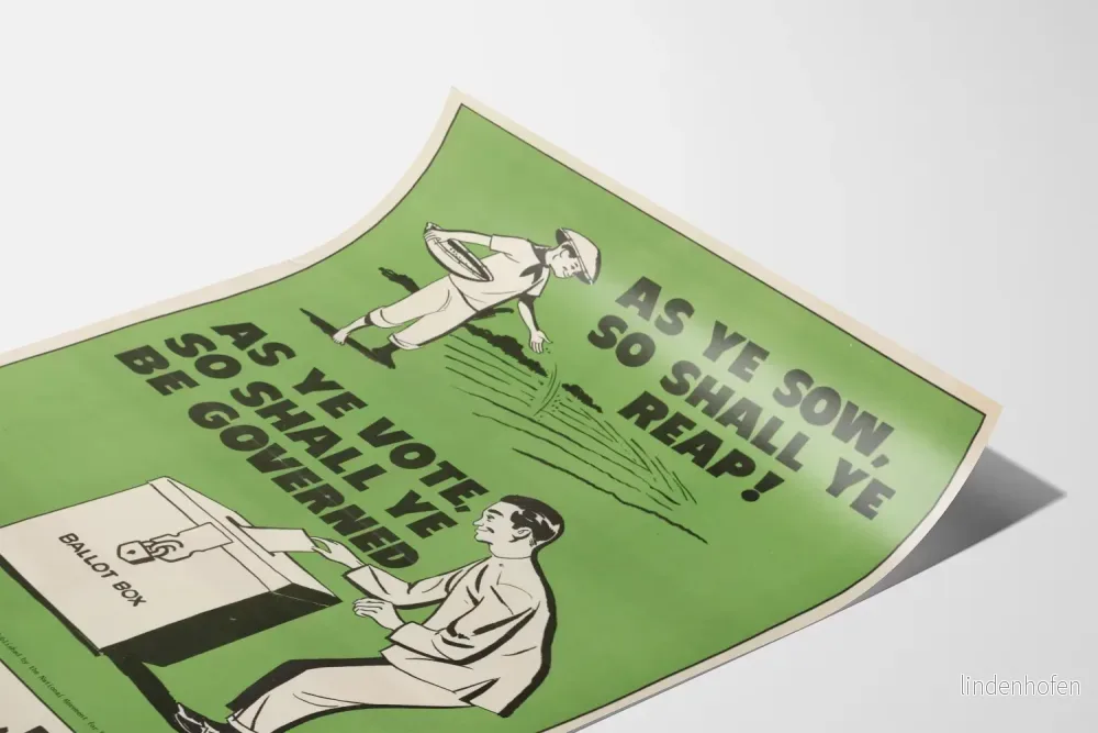 Vintage affisch för uppmaning till röstning och engagemang - Bild 3