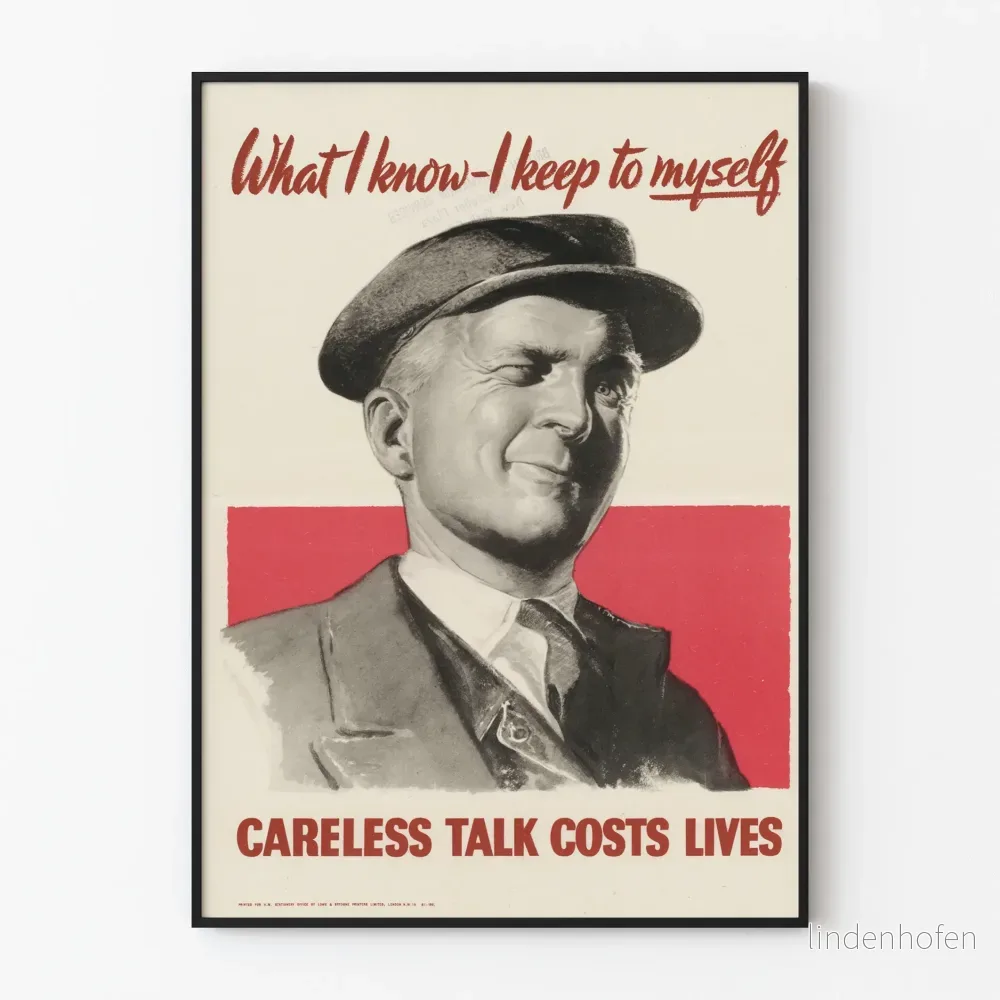Vintageposter What I Know I Keep to Myself - Retro väggdekoration
