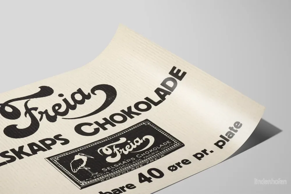 Vintageposter för Freia Selskaps Chokolade väggdekoration - Bild 2