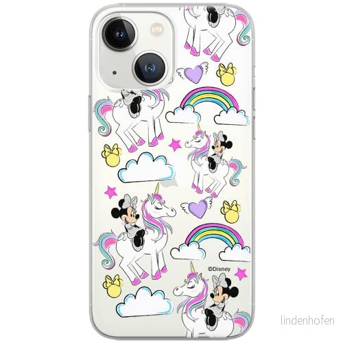 ERT GROUP mobiltelefonfodral för Iphone 13 MINI originalt och officiellt licensierat Disney mönster Minnie 037Vit optimalt anpassad till formen på mobiltelefonen, gedeeltelijk transparant 5903932843781