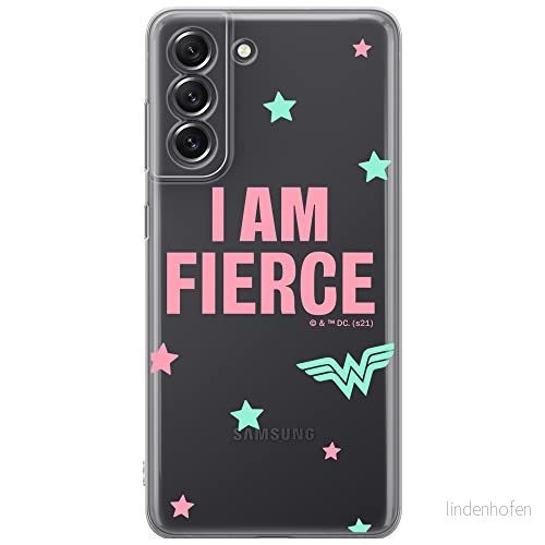 ERT GROUP mobiltelefonfodral för Samsung S21 FE originalt och officiellt licensierat DC mönster Wonder Woman 026 optimalt anpassad till formen på mobiltelefonen, gedeeltelijk transparant 5903932985023