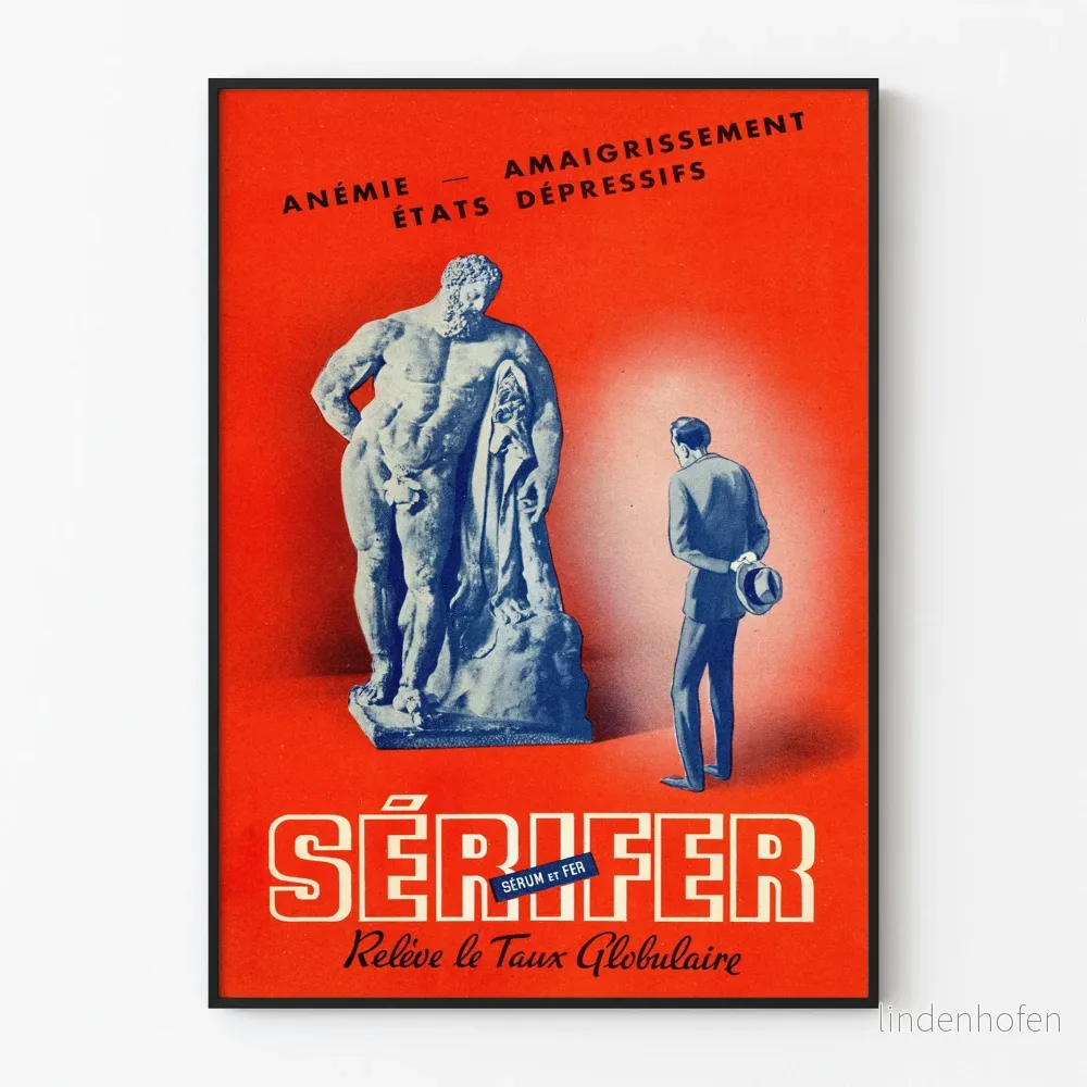 Vintage reklamposter Sérifer för väggdekoration