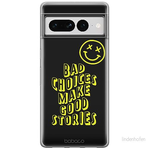 ERT GROUP mobiltelefonfodral för Google PIXEL 7 PRO originalt och officiellt licensierat Babaco mönster Bad choices 002 optimalt anpassad till formen på mobiltelefonen, fodral tillverkad av TPU plast 5905795168681