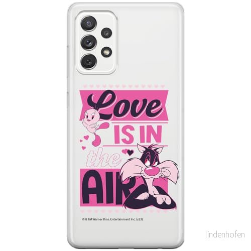 ERT GROUP mobiltelefonfodral för Samsung A73 5G originalt och officiellt licensierat Looney Tunes mönster Sylvester & Tweety 007 anpassad till formen på mobiltelefonen, gedeeltelijk transparant 5905795123826
