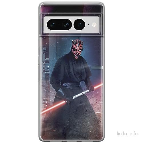 ERT GROUP mobiltelefonfodral för Google PIXEL 7 PRO originalt och officiellt licensierat Star Wars mönster Darth Maul 001 anpassad till formen på mobiltelefonen, fodral tillverkad av TPU plast 5905795182588