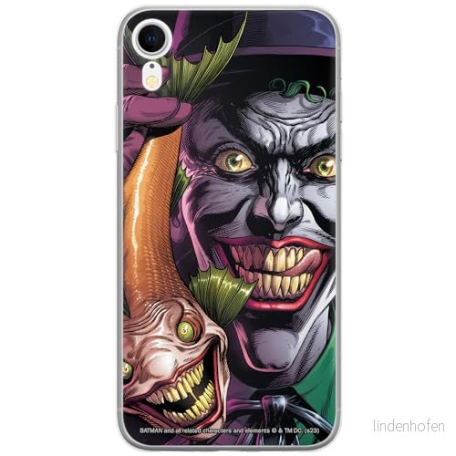 ERT GROUP mobiltelefonfodral för Iphone XR originalt och officiellt licensierat DC mönster Joker 021 optimalt anpassad till formen på mobiltelefonen, fodral tillverkad av TPU plast 5905795055752