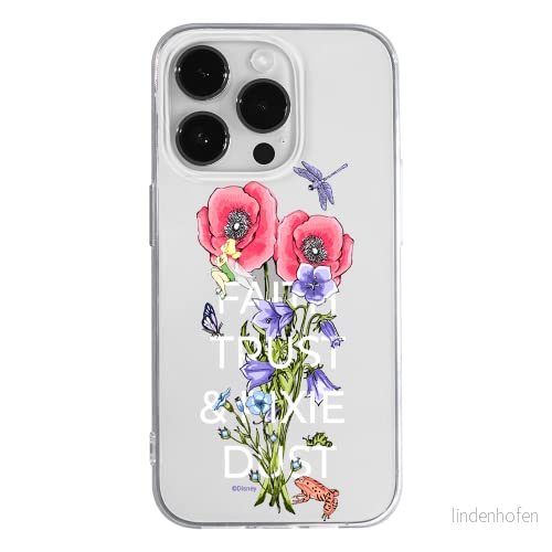 ERT GROUP mobiltelefonfodral för Apple Iphone 14 PRO originalt och officiellt licensierat Disney mönster Tinker Bell 003 optimalt anpassad till formen på mobiltelefonen, gedeeltelijk transparant 5905131918833