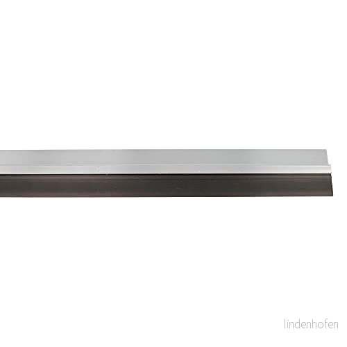 Amig 22560 Dörrgolvstätning modell 5, för fastsättning, halvstyv PVC borste, 1 m, silver, aluminium 8413023225602